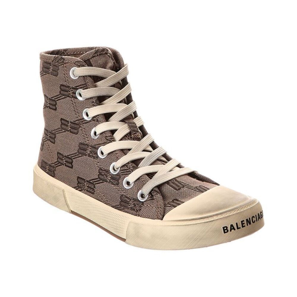 Balenciaga Paris Bb Canvas High-Top Sneaker, Grey